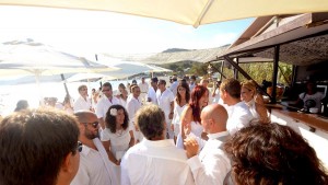 Wedding Ibiza - sea side wedding ceremony aperitif