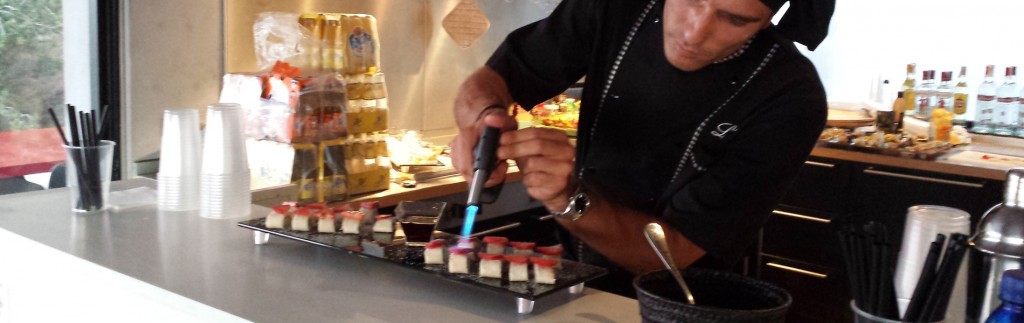 Chef Privado in ibiza prparando sushi